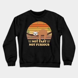 Not Fast Not Furious Sloth Crewneck Sweatshirt